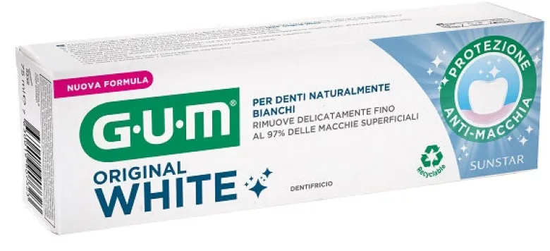 Gum Original White Dentifricio Sbiancante 75 ml Nuova Formula