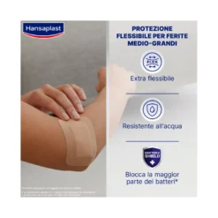 Hansaplast Cerotti Flexible XXL Medicazione Elastici Per Articolazioni 6x9cm 5 Pezzi