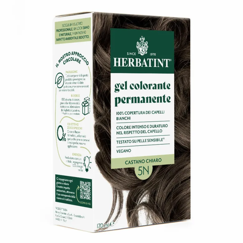 Herbatint Gel Colorante Permanente 5N Castano Chiaro 170ml