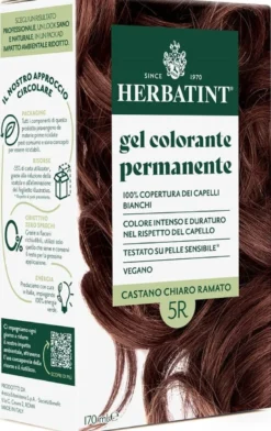 Herbatint Tinta Capelli Gel Permanente 5r Castano Chiaro Ramato 170 ml