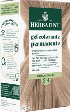 Herbatint Tinta Capelli Gel Permanente 8N Biondo Chiaro 170 ml