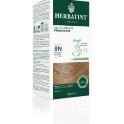 Herbatint Tinta per Capelli Gel Colorante Permanente 3Dosi 8N Biondo Chiaro 300ml