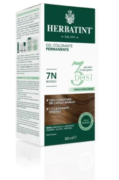 Herbatint Tinta per Capelli Gel Colorante Permanente 3Dosi 7N Biondo 300ml