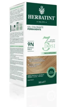 Herbatint Tinta per Capelli Gel Colorante Permanente 3Dosi 9N Biondo Miele 300ml