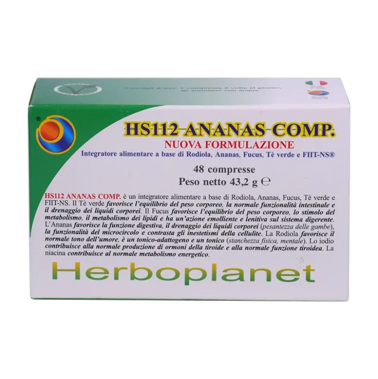 Herboplanet HS112 Ananas Comp. per il drenaggio dei liquidi corporei 48 compresse