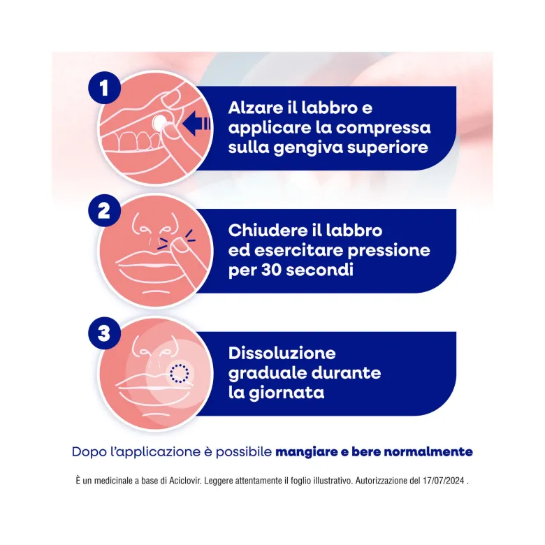 Herpmed Labiale 50mg 2 Compresse Buccali Mucoadesive