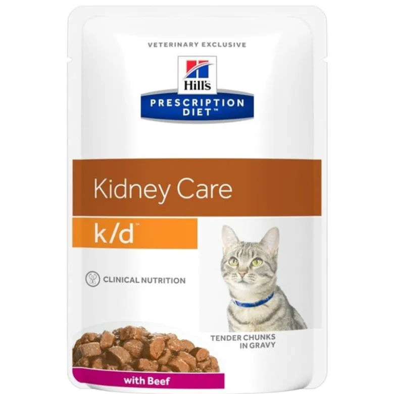 Hill's Prescription Diet K/D Renal Gatto Manzo Bustina 85g