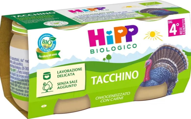 Hipp Bio Omogeneizzato Tacchino 2 Pezzi da 80 g