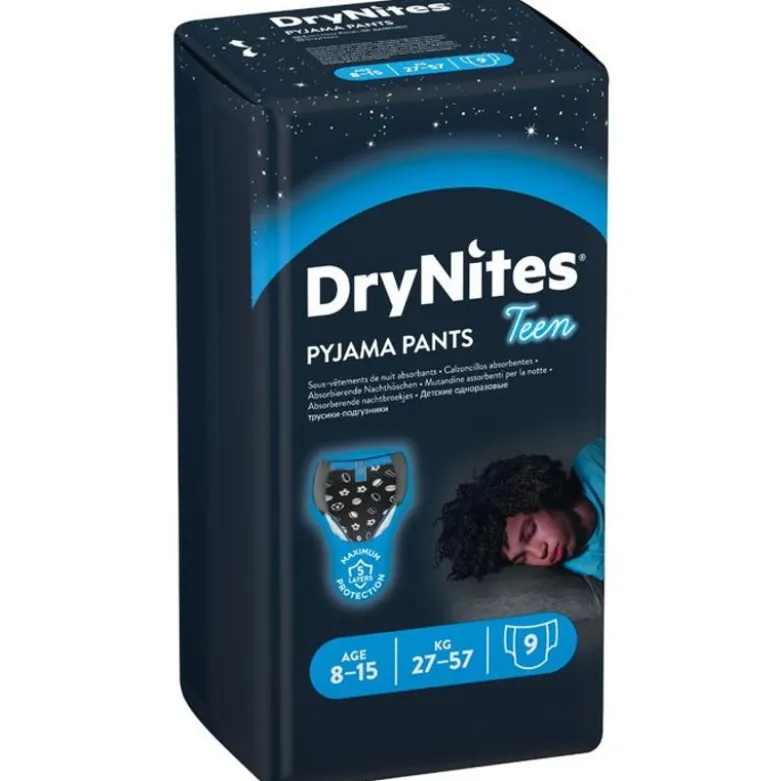 Huggies Drynites Boy Pyjama Pants Teen 30-48Kg 8-13 Anni 9 Pezzi