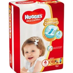 Huggies Ultra Comfort Pannolino Base Taglia 4 18 Pezzi 7-18kg