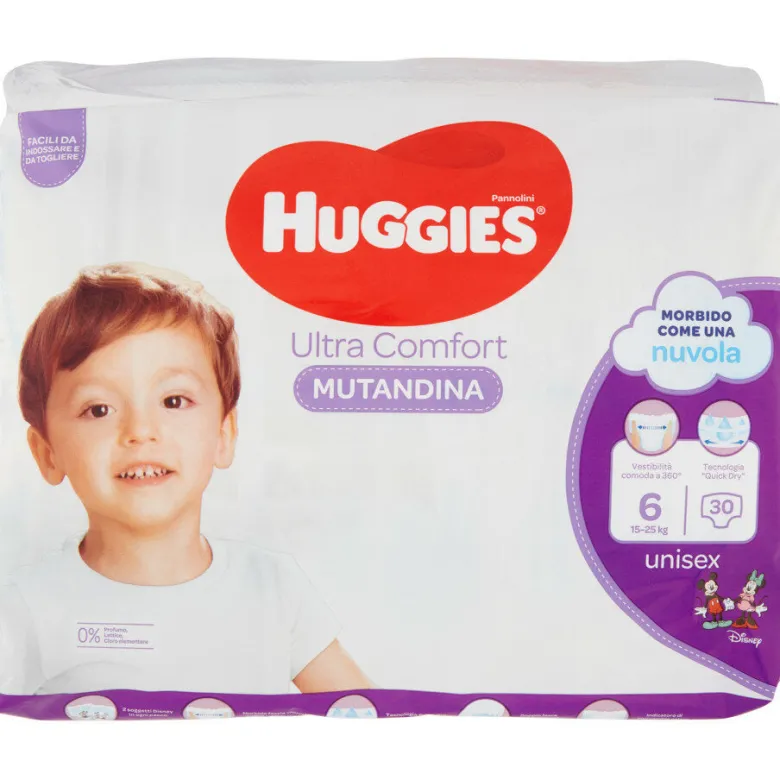 Huggies Ultra Comfort Pannolini Mutandina Taglia 6 30 Pezzi