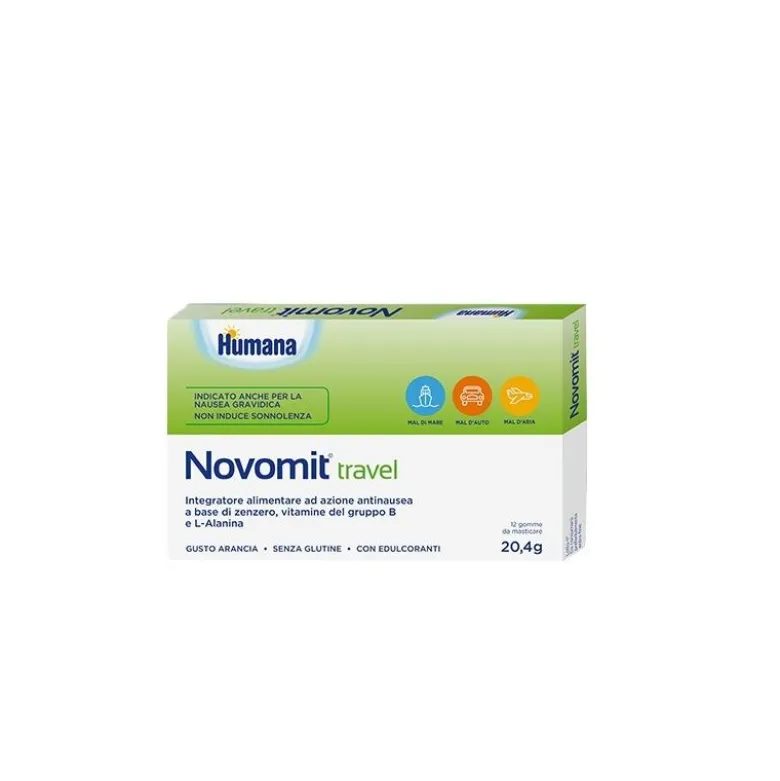 Humana Novomit Travel integratore a base di zenzero 12 Gomme