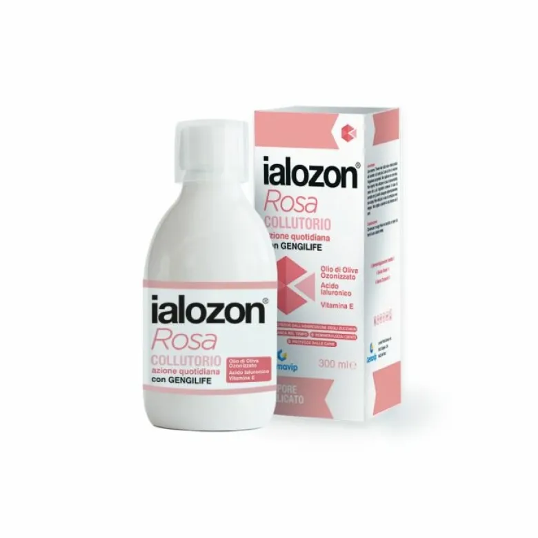 Ialozon Rosa Collutorio per la prevenzione quotidiana del cavo orale di adulti e bambini 300ml