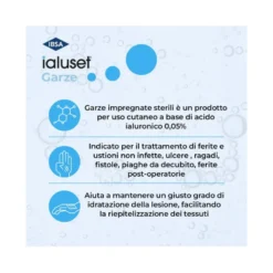 Ialuset garze con acido ialuronico 10 pezzi