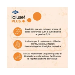Ialuset Plus Crema 25g - Crema Antibatterica e Cicatrizzante