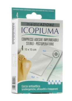 Icopiuma compresse adesive impermeabili sterili post-operatorie 10x15 cm 4 pz