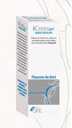 iCross Gel Gocce Oculari 8 ml - Sollievo e Idratazione Occhi