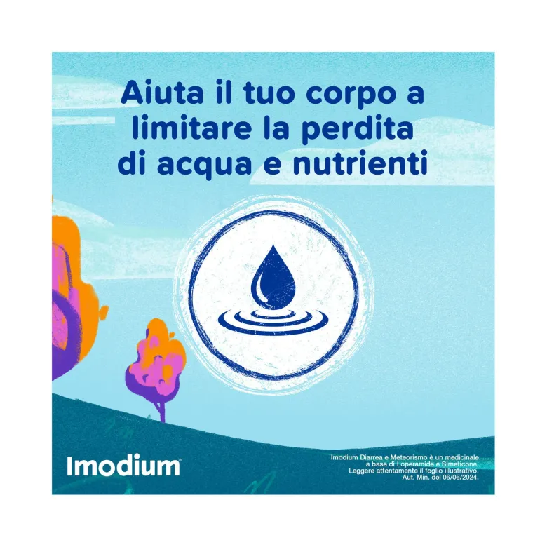 Imodium Diarrea e Meteorismo 12 Compresse