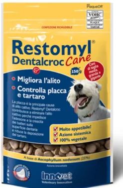Innovet Restomyl DentalCroc prevenzione placca tartaro alitosi Cani di taglia media, grande e gigant