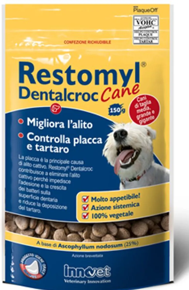 Innovet Restomyl DentalCroc prevenzione placca tartaro alitosi Cani di taglia media, grande e gigant