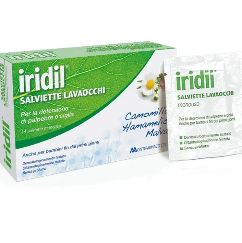 Iridil Salviette lavaocchi 14 pezzi monouso