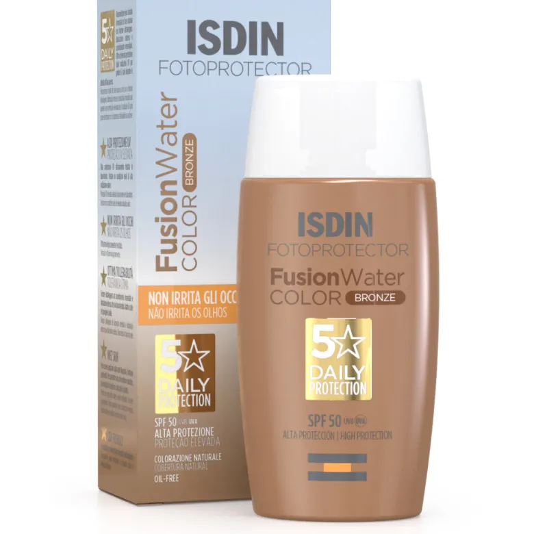 ISDIN Fusion Water Color Bronze SPF50+ fotoprotettore viso colorato 50ml