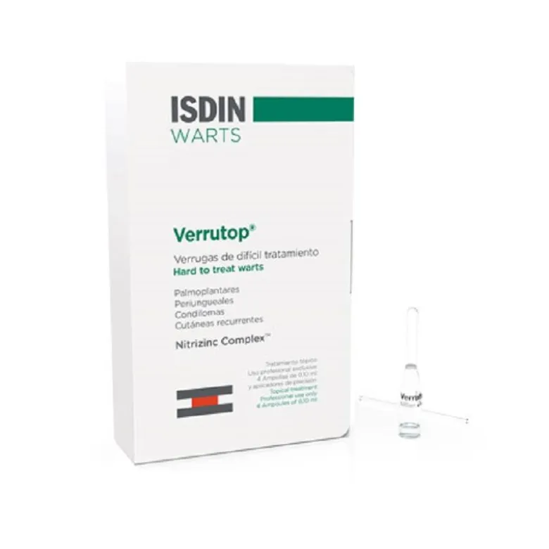 Isdin Verrutop Corpo 4 Fiale - Trattamento Verruche Efficace