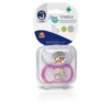J Bimbi Breezy Happy Succhietto Silicone Trasparente/Rosa 2 Pezzi 4 Mesi+