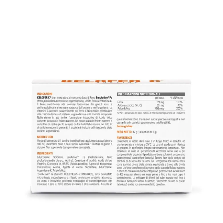 Kelofer C ferro e vitamine 14 bustine