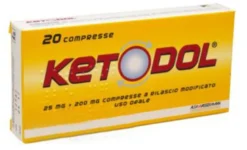 Ketodol 20 compresse 25mg + 200mg rilascio modificato