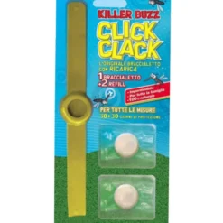 Killer Buzz Click Clack Braccialetto Elimina-Zanzare