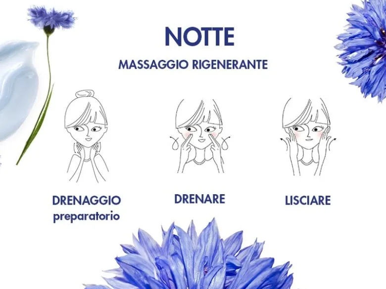 Klorane Bagno d'idratazione Notte al Fiordaliso BIO e acido ialuronico di origine vegetale 50ml