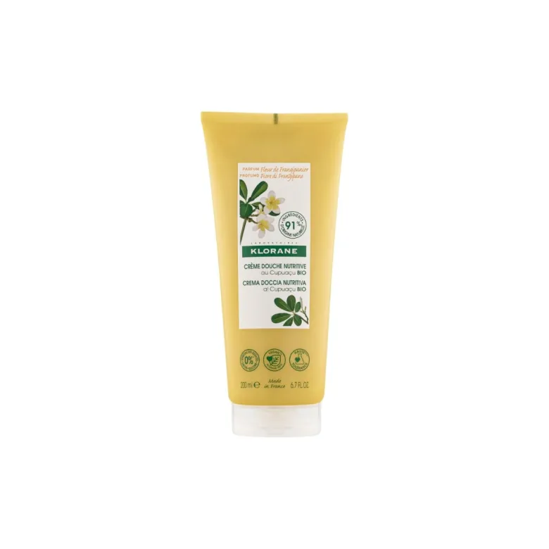 Klorane Crema doccia nutritiva al burro di Cupuacu BIO Profumazione FIORI DI FRANGIPANE 200ml