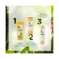 Klorane Crema doccia nutritiva al burro di Cupuacu BIO Profumazione FIORI DI FRANGIPANE 200ml