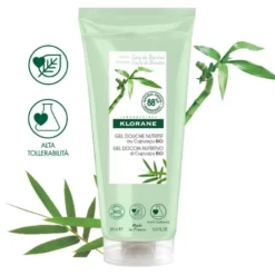Klorane Gel doccia nutritivo al burro di Cupuacu BIO Profumazione LINFA DI BAMBOO 200ml