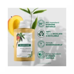 Klorane Shampoo al burro di Mango capelli secchi 200ml