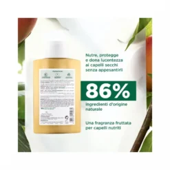 Klorane Shampoo al burro di Mango capelli secchi 200ml