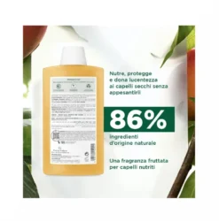 Klorane Shampoo al burro di Mango capelli secchi 400ml