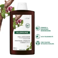 KloraneShampoo alla Chinina e Stella Alpina BIO contro la caduta dei capelli 400ml