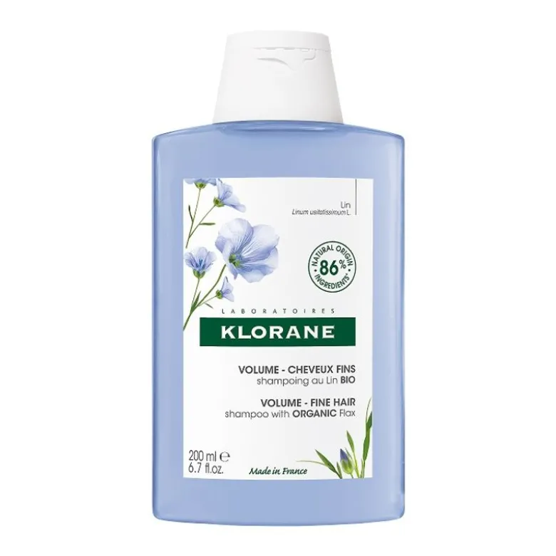Klorane Shampoo alle fibre di Lino BIO capelli fini e sottili 200ml