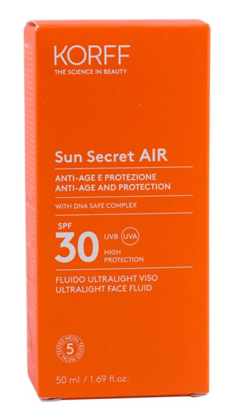 Korff Sun Secret AIR SPF30 Fluido Ultralight Viso 50ml