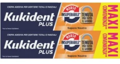 Kukident Bipacco Morso Insuperabile Crema Adesiva Dentiere 57 g x 2