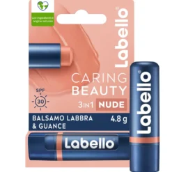 Labello Caring Beauty Lip & Cheek Nude Spf30 Burrocacao Labbra E Guance Colorato Nude 4,8g