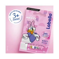 Labello Soft Rosé Disney Limited Edition Daisy Duck Burrocacao Labbra Colorato E Idratante 4,8g