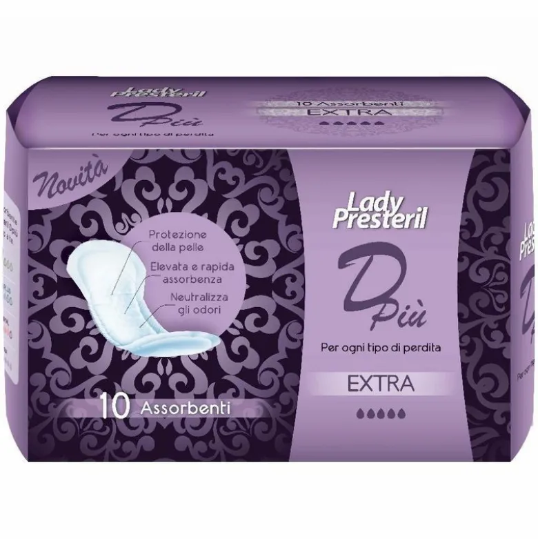Lady Presteril DPiù extra assorbenti 10 pezzi