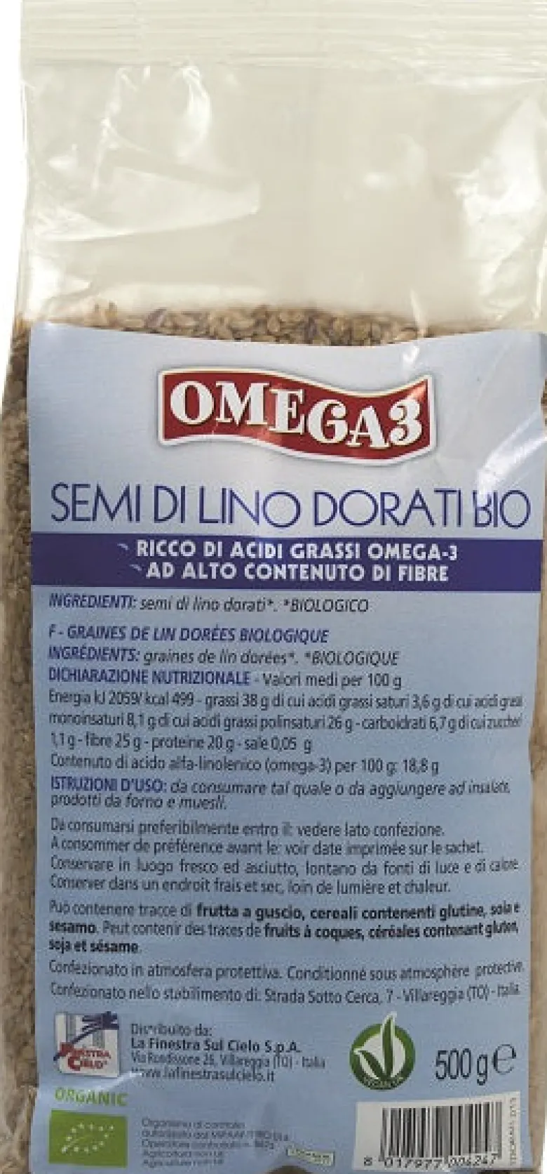 La Finestra sul Cielo Semi di Lino Dorati 500 g