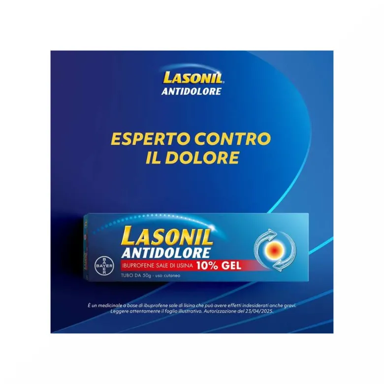 Lasonil Antidolore Gel Antidolorifico e Antinfiammatorio per Dolori Muscolari e Articolari Tubo 50g