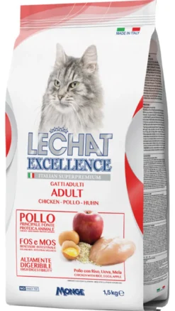 Lechat Excellence Cibo Secco Pollo Per Gatti Adulti 1,5kg