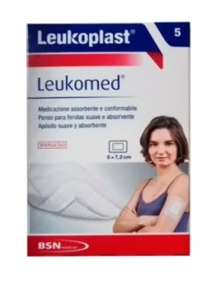 Leukomed Medicazione assorbente e conformabile 5 pezzi 5x7,2cm