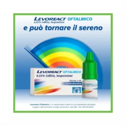 Levoreact Collirio Antistaminico per Occhi che Lacrimano e Congiuntivite Allergica